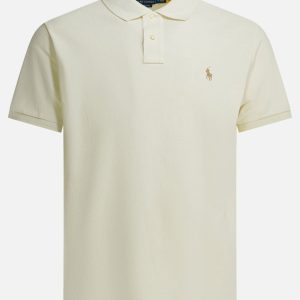 Polo con bottoni e logo