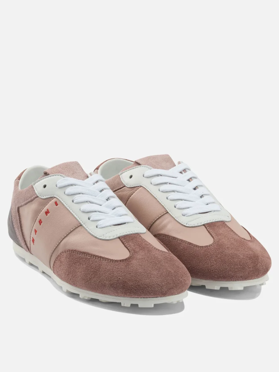 Sneaker in pelle con logo - immagine 3